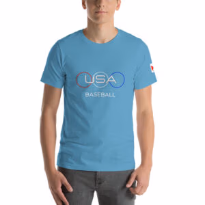 USA - Baseball - on Chest | Short Sleeve T-Shirt - Unisex USA - Baseball - on Chest | Short Sleeve T-Shirt - Unisex