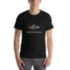 USA - Snowboarding - on Chest | Short Sleeve T-Shirt - Unisex