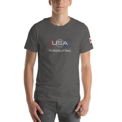 USA - Powerlifting - on Chest | Short Sleeve Tee - Unisex
